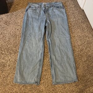 Abercrombie & Fitch Light Blue Relaxed Straight-Leg Jeans